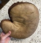 Vintage Leather 1920   s Harry Mccurdy Baseball Catchers Mitt Glove Buckle Antique