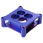 New 2  Thick Aluminum Carburetor Spacer Square Bore 4 Port For 4150 Series Blue