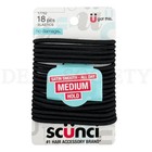 Scunci No Damage Satin Smooth Medium Hold Black Hair Elastics 18 Count Lot Of 6