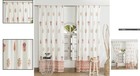 Elegant Floral Cotton Window Curtain 2 Panel Set - Rod Pocket  42 w X 84 l