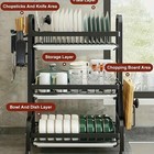 3-tier Dish Drying Rack Space Saving Kitchen Countertop Organizer Holder Storage