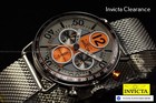 Invicta Speedway Gearshift 44mm Men s Chrono Orange Dial Mesh Bracelet Ss Watch