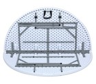 Tentandtable Round Plastic Fold In Half Table  60 In