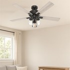 Hunter Fan 52 Inch Noble Bronze Indoor Ceiling Fan With Pull Chain And Light