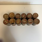 Vtg Lot 12 Edison Cylinder Gold Moulded Records With Cases   Lids Untested
