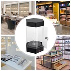 Electric Hexagonal Display Case With Led Lights And 360   Rotation