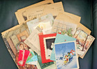 Lot Of 37 Vintage Ephemera Christmas Cards  Sheet Music  Tags  1930 s -60 s Used