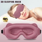 3d Travel Silk Eye Mask Sleeping Soft Padded Shade Cover Rest Relax Blindfold