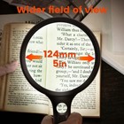 Magnifying Glass With Light Large 24 Led  20x 30x Handheld All Black 