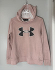 Under Armour Girls S Pink Coldgear Pullover Hoodie Fleece Loose Fit Sweatshi