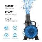 Outdoor Large 9300gph-620w 32 8ft Pond Water-fall   Kio Fish Fountain-s  gard   