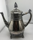 Victorian Pairpoint Aesthetic Movement Teapot Creamer Sugar 1880s Silverplate