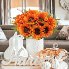 20 Pcs Fake Silk Sunflowers Artificial Flower With Stems For Home Wedding Party
