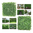 24pcs 10 x10  Artificial Plants Mat Wall Hedge Decor Privacy Fence Panel Grass