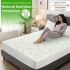 Bamboo Mattress Protector Hypoallergenic   Breathable Waterproof Mattress Cover