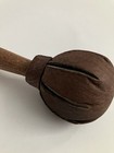 Antique Drum Mallet Leather Head  Maple Handle 8  Percussion Instrument