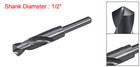21 5mm Reduced Shank Drill Bit Hss 6542 Black Oxide With 1 2 Inch Straight Shank