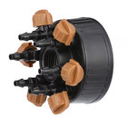 Dig 6 Outlet Adjustable Drip System Manifold 0-20 Gph Garden Watering Irrigation