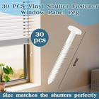 30pcs 3 Inch Vinyl Shutter Fasteners  White Window Shutter Panel Pegs Shutter Sc
