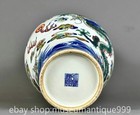 13 6  Qianlong Marked Chinese Blue White Doucai Porcelain Dragon Vase Bottle