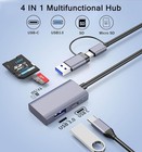 Usb C 3 0 Sd Card Reader 4 In 1  A c Hub With Memory Silver Gray 