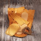 Leathercraft Moccasin Leather Kit - Golden Tan Make Your Own Soft Slippers Shoes