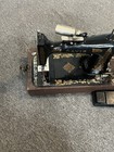 Antique Vintage Davis Hand Crank Sewing Machine W  Wood Case