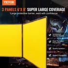 Vevor Welding Screen With Frame 3 Panel 6  X 8  Welding Curtain Screen 12 Wheels