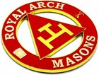 Masonic 3   Royal Arch Masons Car Auto Emblem  Red    Gold Dmce04