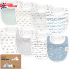 8-pack Organic Baby Bibs For Drooling And Teething - Soft Cotton Bibs For Baby G