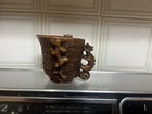 Asian Chinese Libation Cup Jade Horn Or Resin 