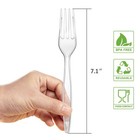 Heavy Weight Plastic Forks  Clear Disposable  100 Count