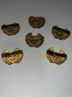 Vtg Bsa Cub Scout Neckerchief Slide Lot Tiger Wolf Bear Gold Tone Metal Woggles