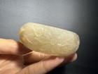 58 4mm Natural Pear-sugar Color Mongolian Jade Bangle shetei Cui hand Carved