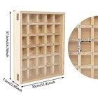 Adjustable Display Case Wooden Crystal Rocks Minerals Storage Rack Collection Us