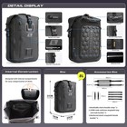 Rhinowalk Mt22 Motorcycle Tail Bag 8l Waterproof Black