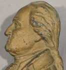 Antique George Washington Cast Iron Wall Plaque Gilt Centennial 19th Century
