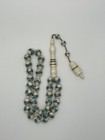 Camel Bone Tasbih Inlaid With Turquoise Rosary Prayer Beads                                     