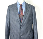 J Hilburn X Vitale Barberis Canonico Sport Coat Jacket Gray Check Wool Men s 42r