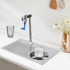 Silver Cup Washer Set With Push Faucet  Brass Stainless Steel G1 2