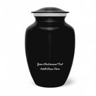 Black Urn Custom Text For Green Bay Packers Football Theme Style With Bag