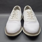 Footjoy Traditions Mens Golf Shoes 10 White Faux Leather Oxford Waterproof