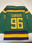 Mighty Ducks Charlie Conway 96 Hockey Jersey Stitched Green Large Nwot