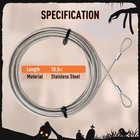 12 Ft Skeleton Replacement Guy Wire Part  Tether Cable Medium  Silver