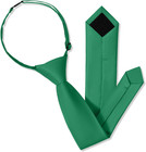 Boys Black Tie Pre-tied Adjustable Kids Solid Color Necktie For Age 8-12 Years W