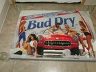 Vintage Original 1989 Anheuser Busch Budweiser Beer Bud Dry Pin-up Poster--36x26