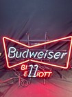 Rare 1993 Budweiser Bill Elliott  11 Neon Sign Nascar Racing Bar Light Works