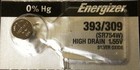 Energizer 393 309 Sr754w 5 Piece  Watch Batteries New Sealed Authorize Seller
