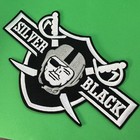 Big Premium 8    Oakland Las Vegas La Raiders Nation Iron On Patch Nfl Free Ship