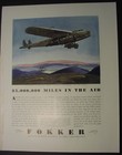 1930 - Two Ads For Fokker Aircraft - Genius In Design  Aligned W  General Motors